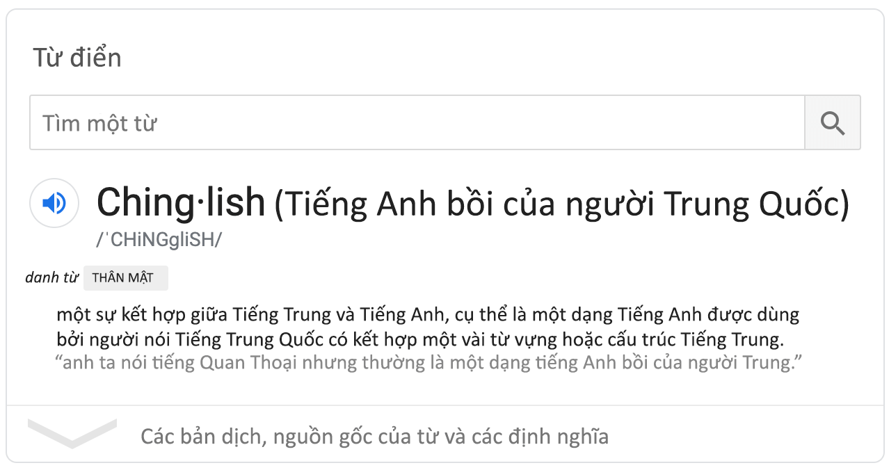 Chinglish Tiếng Anh bồi của người Trung Quốc