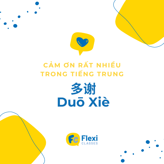 Cảm ơn rất nhiều trong tiếng Trung