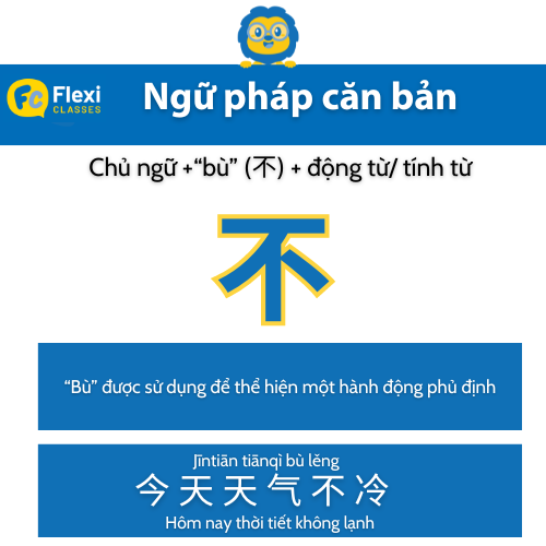 cấu trúc  “bù” (不) trong tiếng trung