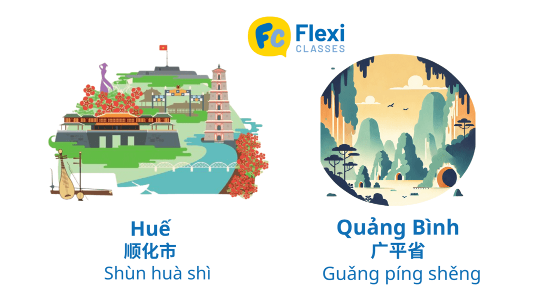 Huế tiếng Trung. Quảng Bình tiếng Trung