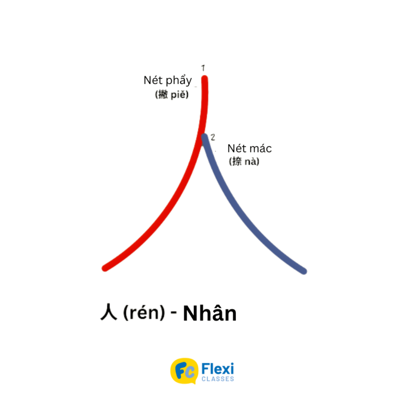 Các nét cơ bản viết bộ thủ tiếng Trung