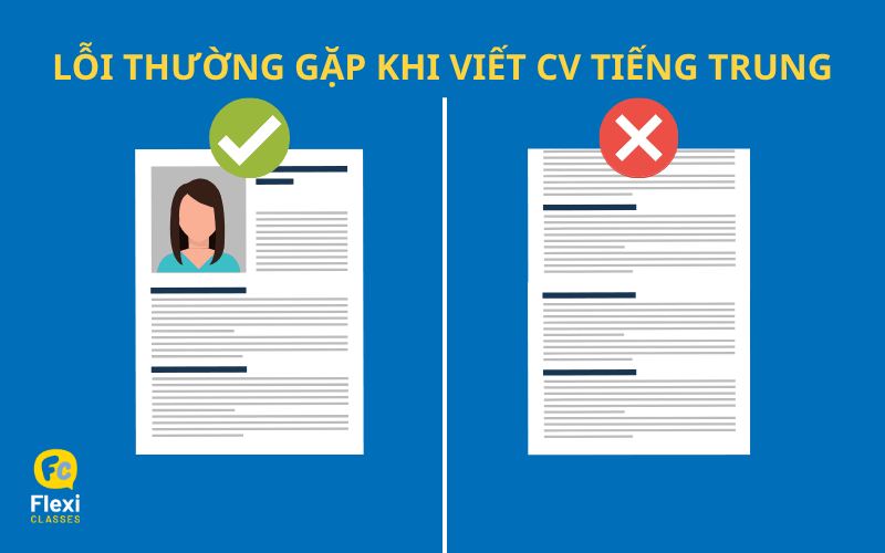 lỗi thường gặp khi viết cv bằng tiếng trung