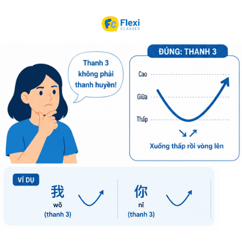 người Việt thường mắc lỗi phát âm thanh điệu 3 trong tiếng Trung