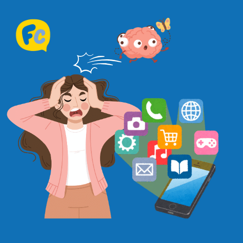 bạn dễ bị ngợp và xao lãng khỏi mục đích học giao tiếp tiếng Trung khi học bằng app trên điện thoại
