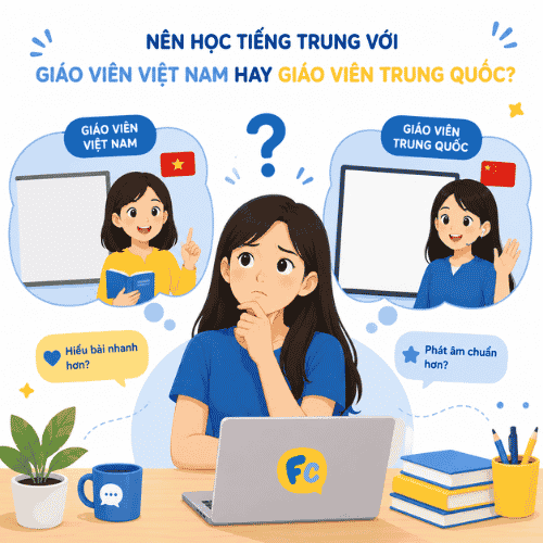 học viên phân vân nên học tiếng Trung với giáo viên Trung Quốc hay giáo viên Việt Nam