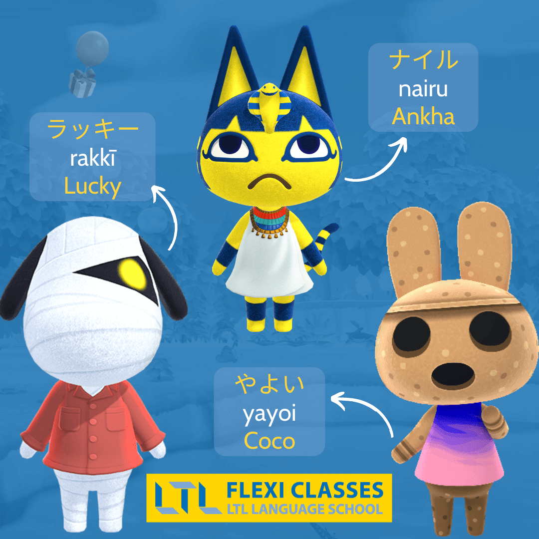 Animal Crossing in Japanese // Villagers, Characters, Tools & More