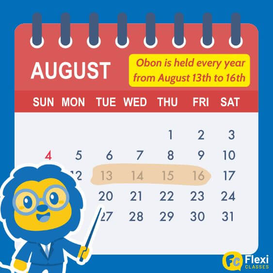 Obon Festival in Japan dates