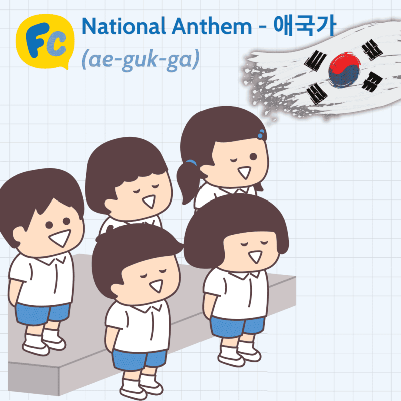 Korean national flag and anthem