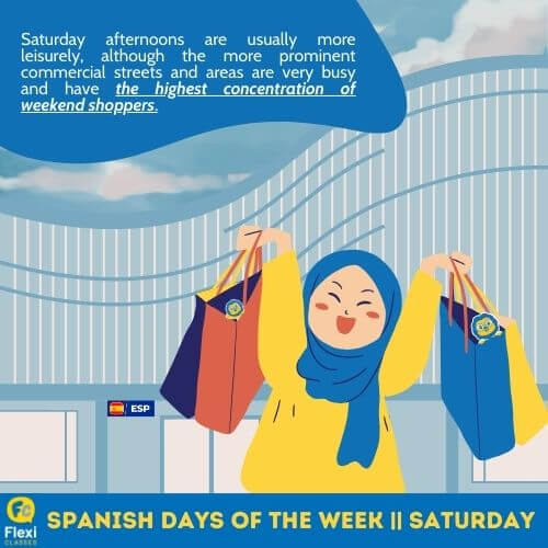 Spanish Days of the week || saturday