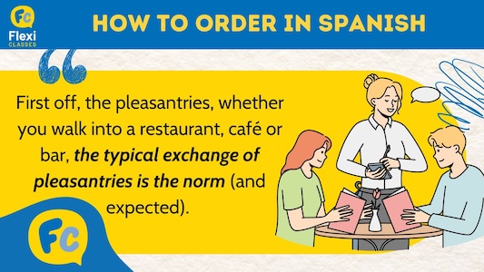 how to order in spanish 