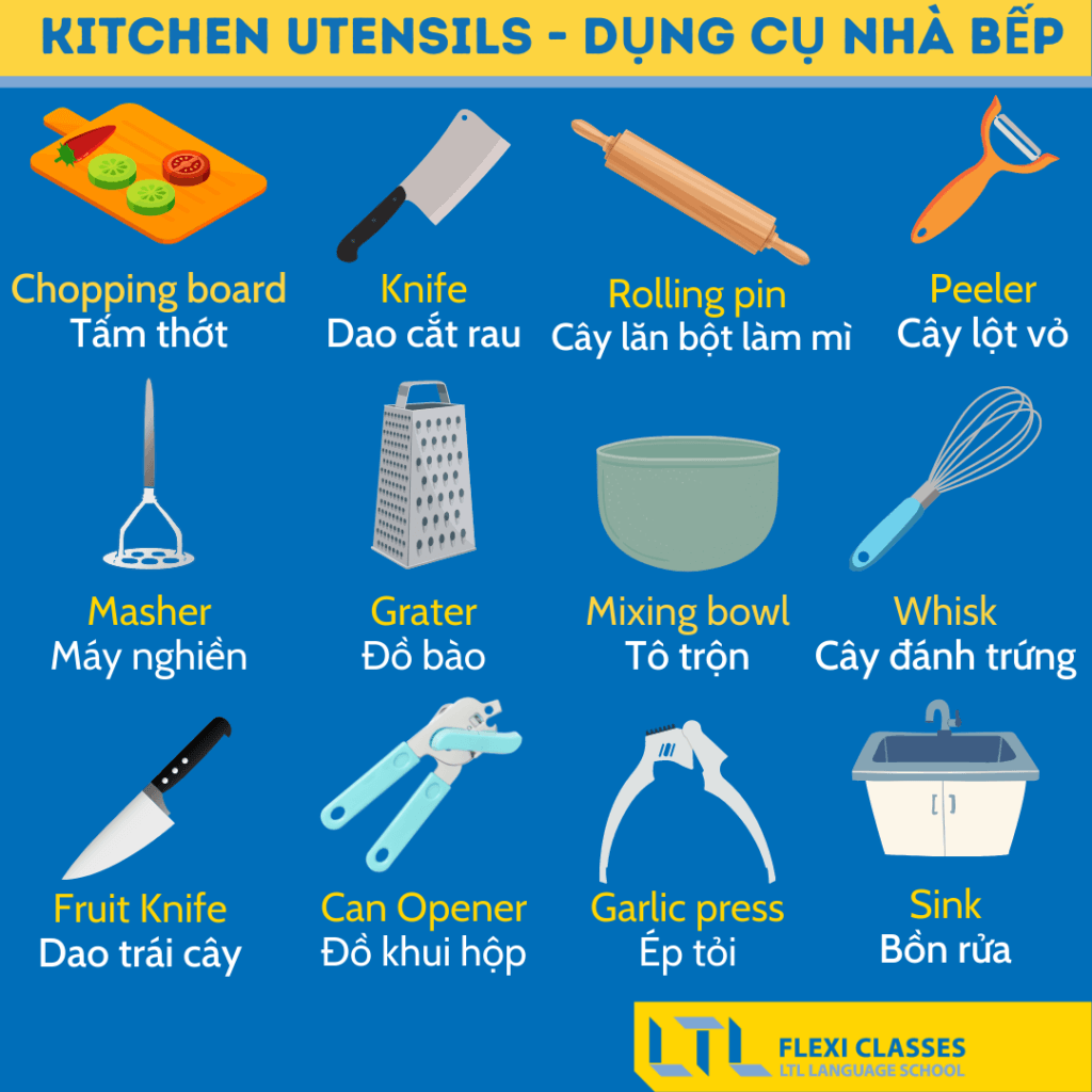 Kitchen Utensils in Vietnamese