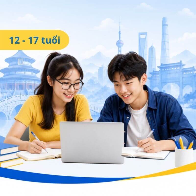 lớp học tiếng Trung cho thiếu niên từ 12 đến 17 tuổi
