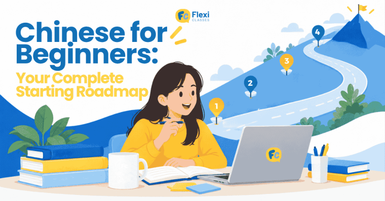 Beginner Mandarin Chinese learner following a structured starting roadmap