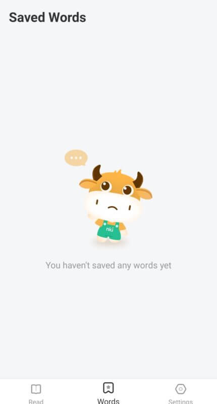 App Review Niu chinese: Saved words