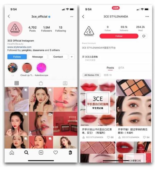 Xiaohongshu vs Instagram
