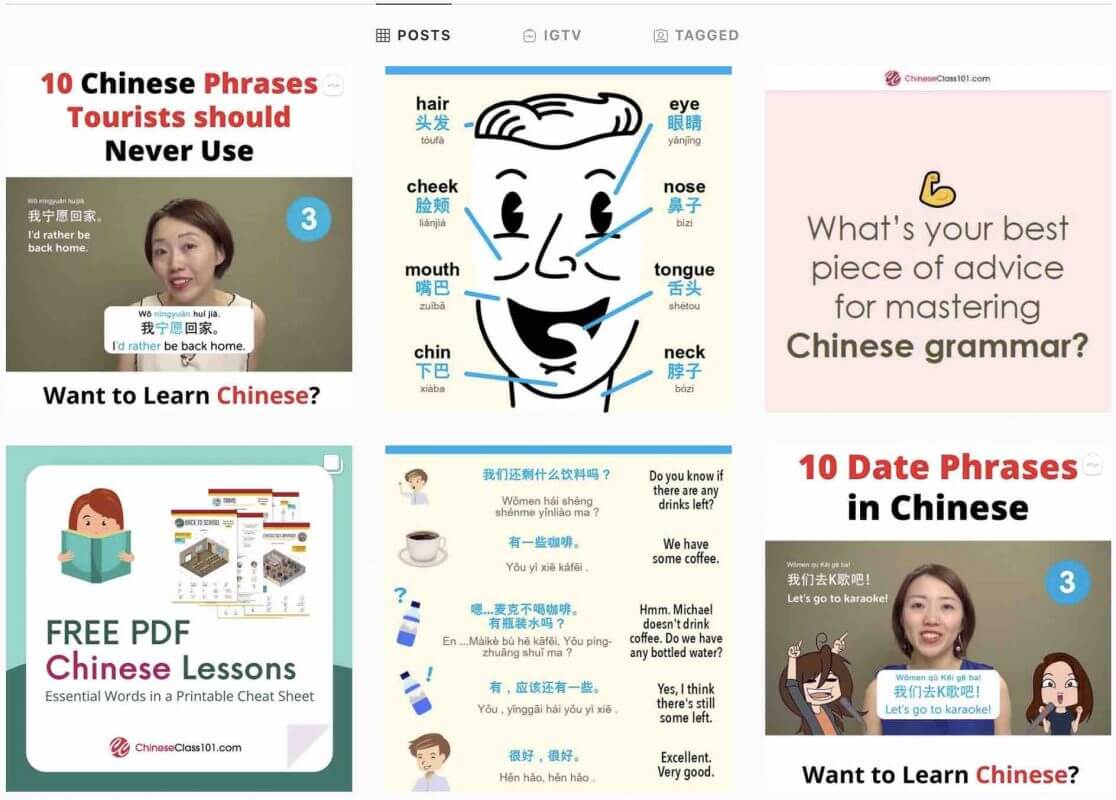 Learn Mandarin on Instagram
